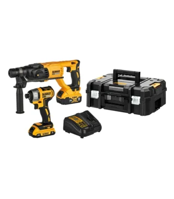 Kit de herramientas inalámbricas DeWalt DCK260D1P1T-B3 con rotomartillo DCH133 y DCF7871 de 20 V.