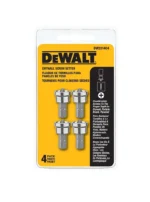 Set de puntas copas DeWalt DW2014C4 de 1/4" para drywall con tope, 4 piezas.